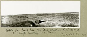 General Chaytor Watching from the Trenches with Glasses by Capt. Arthur Rhodes